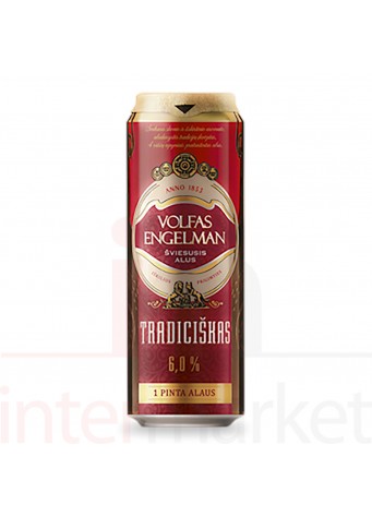 Alus TRADICIŠKAS šviesusis 6,0% 0,568l Volfas Engelmanas